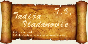 Tadija Vladanović vizit kartica